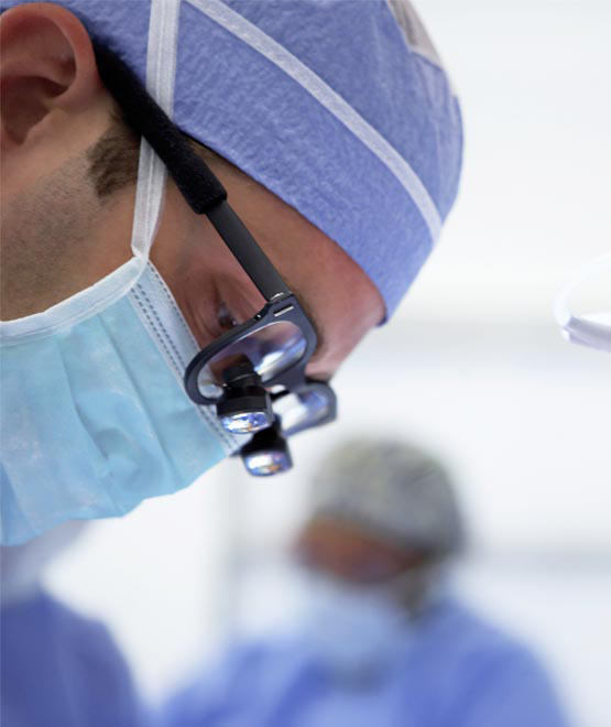 a close-up of a surgeon