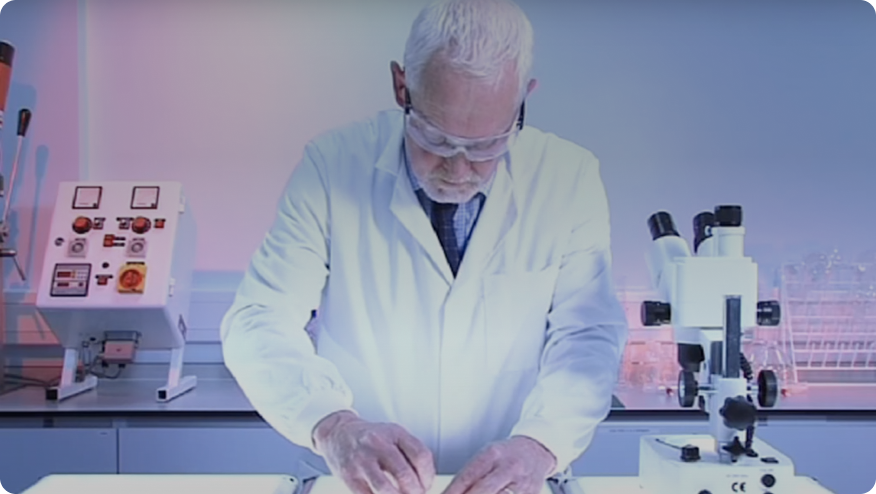 a man in a lab coat