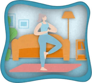 illustration of a woman doing yoga