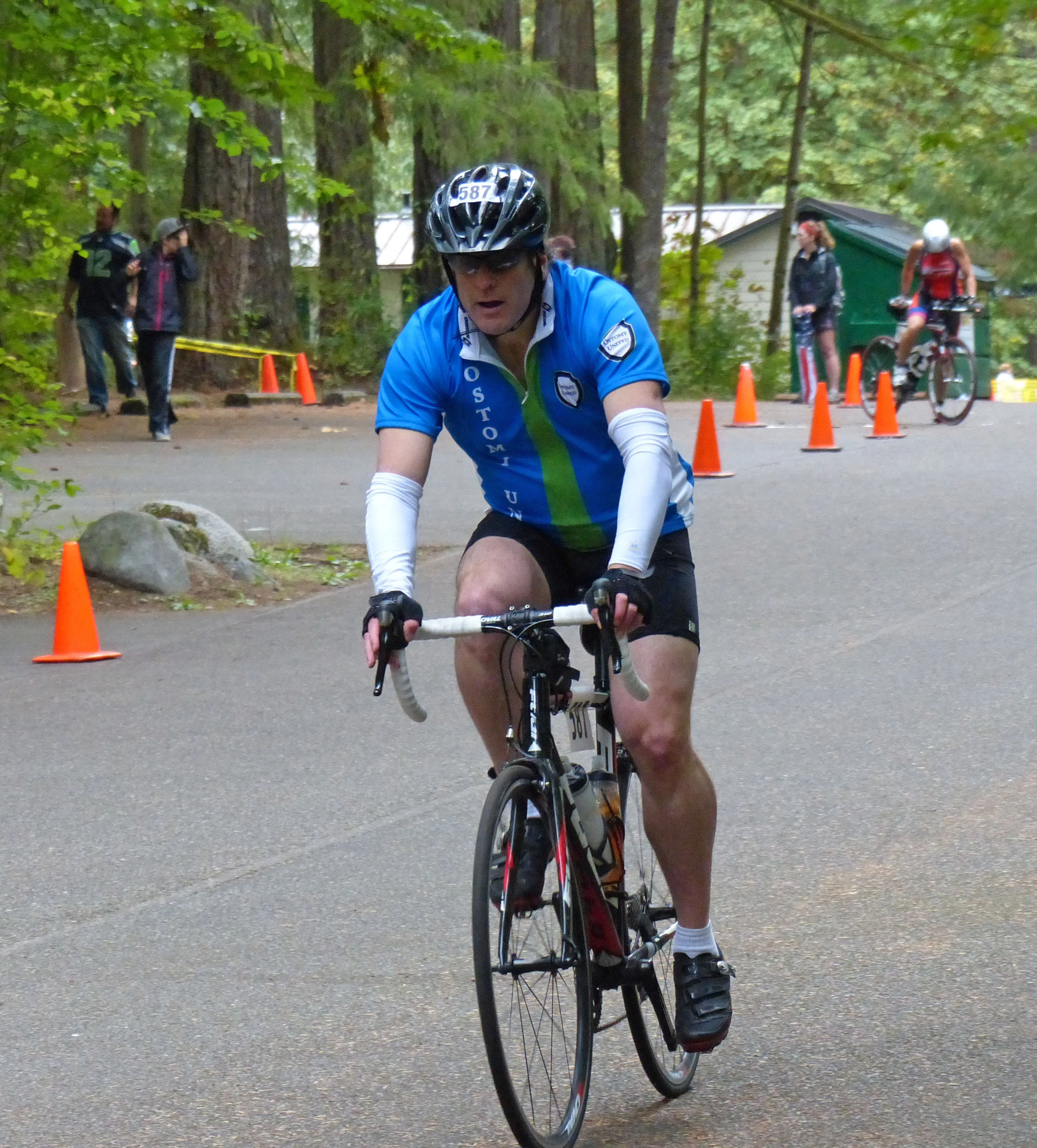 man on a bicycle