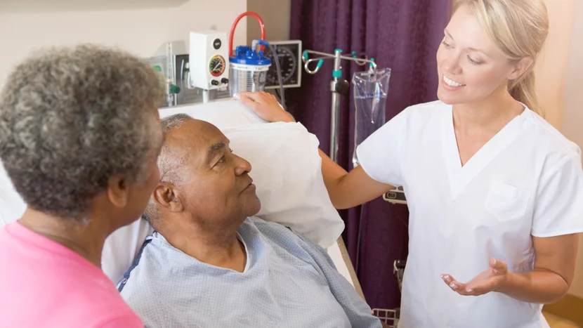 a doctor examining a patient