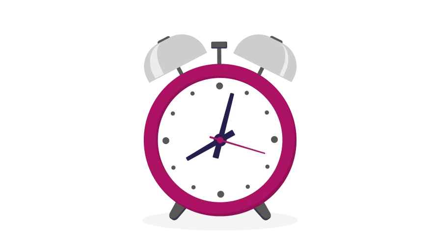 a clock with a hat