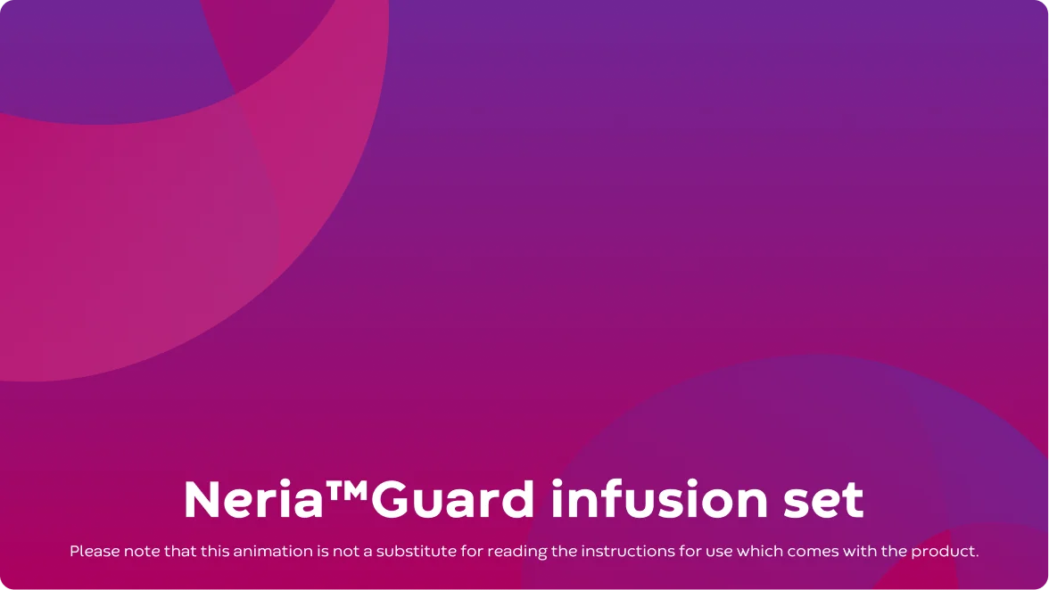 Cómo usar el set de infusión Neria™Guard