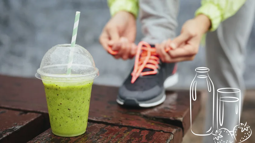 smoothie a tenisky
